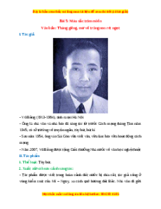 Tác giả - tác phẩm Bài 6: Màu sắc trăm miền Ngữ văn 7 Kết nối tri thức