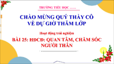 Giáo án Powerpoint Tuần 25 Hoạt động trải nghiệm lớp 3 Cánh diều