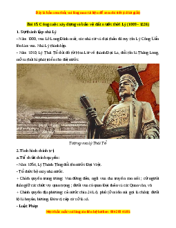 Lý thuyết Lịch sử 7 Chân trời sáng tạo Bài 15: Công cuộc xây dựng và bảo vệ đất nước thời Lý (1009-1226)