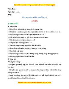 Giáo án Em làm được gì Toán 2 Chân trời sáng tạo