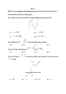 Đề thi Cuối kì 1 Toán 12 Chân trời sáng tạo (Đề 1)