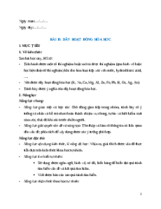 Giáo án NLS Hóa học 9 Kết nối tri thức Bài 19
