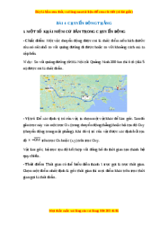 Lý thuyết Vật lý 10 Chân trời sáng tạo Bài 4: Chuyển động thẳng