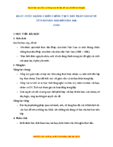 Giáo án Bài 17 Lịch sử 8 Kết nối tri thức (2024): Cuộc kháng chiến chống thực dân Pháp từ 1858 đến 1884