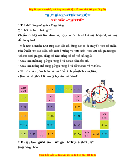 Giải Sgk Toán lớp 3 Bài 54: Thực hành và trải nghiệm Giờ giấc - Thời tiết (Chân trời sáng tạo)
