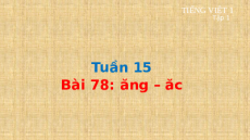 Giáo án Powerpoint Bài 78: ăng, ăc Tiếng việt lớp 1 Cánh diều