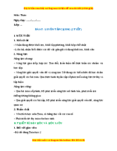 Giáo án Luyện tập chung trang 37 Toán lớp 2 Kết nối tri thức
