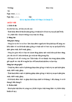 Giáo án Bài 2: Nhân giống vô tính cây ăn quả Công nghệ 9 Trồng cây ăn quả Kết nối tri thức