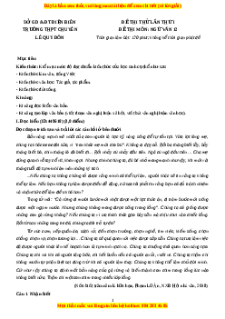 Đề thi thử Ngữ Văn trường Chuyên Lê Quý Đôn lần 1 năm 2021