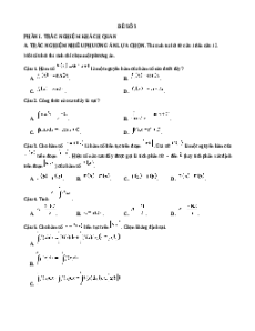 Đề thi Toán 12 Giữa kì 2 Chân trời sáng tạo (Cấu trúc mới 2025) - Đề 3
