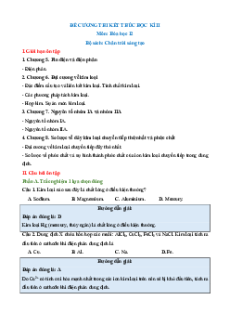 Đề cương ôn tập Cuối kì 2 Hóa học 12 Chân trời sáng tạo