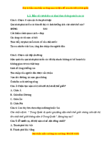 Trắc nghiệm Bài 29 Địa lí 6 Kết nối tri thức: Bảo vệ tự nhiên và khai thác thông minh các tài nguyên thiên nhiên vì sự phát triển bền vững