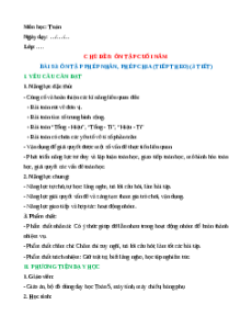 Giáo án Ôn tập phép nhân, phép chia (tiếp theo) Toán lớp 5 Chân trời sáng tạo