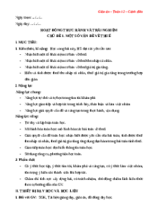 Giáo án Chủ đề 1: Một số vấn đề về thuế Toán 12 Cánh diều