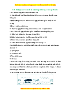 Trắc nghiệm Vai trò của thực vật trong đời sống và trong tự nhiên KHTN 6 Cánh diều