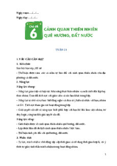 Giáo án Tuần 21 Hoạt động trải nghiệm lớp 5 Cánh diều