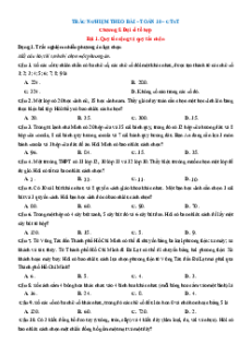 Trắc nghiệm Toán 10 Chân trời sáng tạo Chương 8 (có đúng sai, trả lời ngắn)