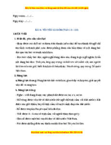 Giáo án Tôi yêu Sài Gòn Tiếng việt 2 Chân trời sáng tạo