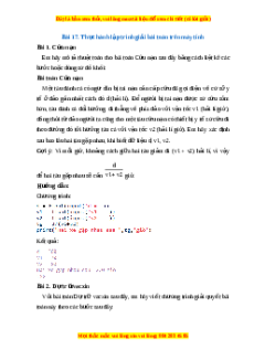 Lý thuyết Tin học 10 Cánh diều Bài 17: Thực hành lập trình giải bài toán trên máy tính