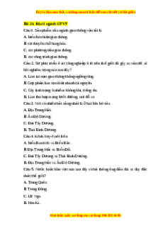 Trắc nghiệm Bài 34 Địa lí 10 Chân trời sáng tạo: Địa lí ngành giao thông vận tải