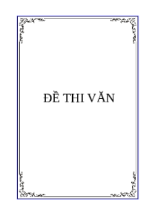(Ôn thi Viên chức THCS) Đề thi Ngữ văn