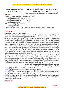 Đề thi thử Ngữ văn trường Hải Phòng lần 1 năm 2023