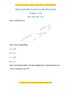 Trắc nghiệm Các khái niệm mở đầu Toán 10 Kết nối tri thức