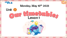 Giáo án Powerpoint Unit 7: Our timetable Tiếng Anh lớp 4 Global success