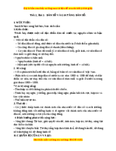 Giáo án Bài 2 Địa lí 9: Dân số và gia tăng dân số