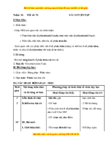 Giáo án Bài 76 Toán lớp 5: Luyện tập (Trang 76)