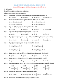 Bài tập ôn tập + Đề kiểm tra Toán 9 Kết nối tri thức theo chương