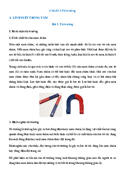 Đề cương ôn tập Cuối kì 2 Vật lí 12 Cánh diều