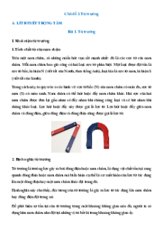 Đề cương ôn tập Cuối kì 2 Vật lí 12 Cánh diều