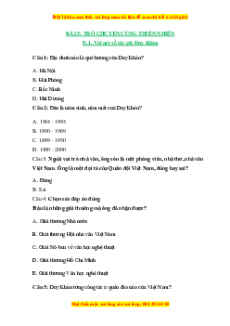 Trắc nghiệm Trò chuyện cùng thiên nhiên Ngữ văn 6 Chân trời sáng tạo