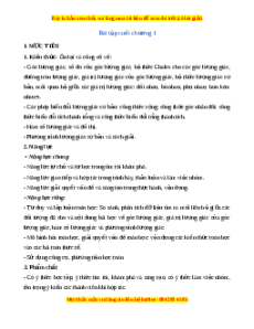 Giáo án Bài tập cuối chương I Toán 11 Kết nối tri thức