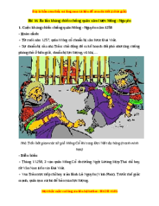Lý thuyết Lịch sử 7 Kết nối tri thức Bài 14: Ba lần kháng chiến chống quân xâm lược Mông - Nguyên