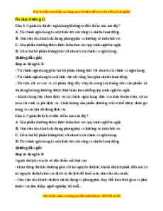 Trắc nghiệm tổng hợp Chương 12 Địa Lí 10 Kết nối tri thức