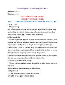 Giáo án Bài 3: Sông núi linh thiêng (Truyện truyền kì, văn tế) Ngữ Văn 12 Chân trời sáng tạo