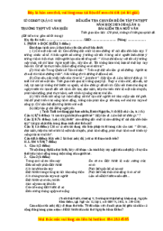 Đề thi thử tốt nghiệp Ngữ Văn trường THPT Vũ Văn Hiếu - Quảng Ninh lần 1 năm 2024