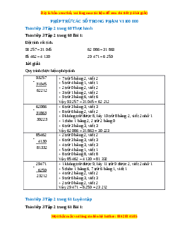 Giải Sgk Toán lớp 3 Bài 26: Phép trừ các số trong phạm vi 100 00 (Chân trời sáng tạo)