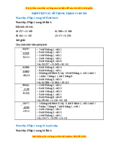 Giải Sgk Toán lớp 3 Bài 26: Phép trừ các số trong phạm vi 100 00 (Chân trời sáng tạo)