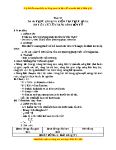 Giáo án Thực hành: Đo tiêu cự của thấu kính hội tụ Vật lí 9