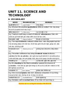 Bài tập bổ trợ nâng cao Unit 11: Science and technology Tiếng Anh lớp 8 Global success