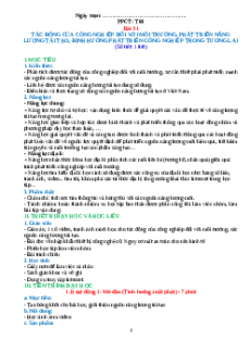 Giáo án Bài 31 Địa lí 10 Kết nối tri thức: Tác động của công nghiệp đối với môi trường, phát triển năng lượng tái tạo, định hướng phát triển công nghiệp trong tương lai