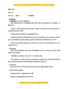 Giáo án Cacbon Hóa học 9