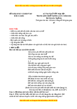Đề thi thử Ngữ Văn Sở Bắc Giang lần 1 năm 2021