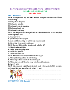 Bài tập hàng ngày Tiếng việt lớp 4 Kết nối tri thức Học kì 1