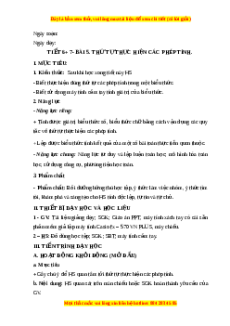 Giáo án Thứ tự thực hiện các phép tính Toán 6 Chân trời sáng tạo
