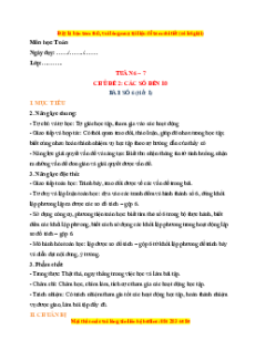 Giáo án Số 6 Toán lớp 1 Chân trời sáng tạo