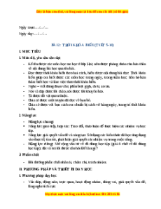 Giáo án Thời khóa biểu Tiếng Việt 2 Chân trời sáng tạo